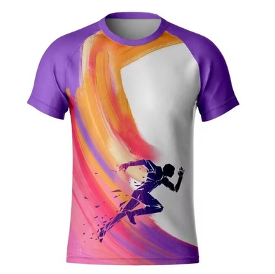 satın al % 100 Polyester Toplu Tüm Sublimasyon Baskılı Tişörtler Koşu Spor Tişörtleri Hızlı Kuru online manufacture