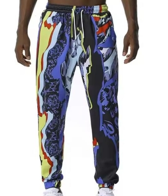 satın al Modaya uygun pamuk karışımı sublimasyon spor pantolonları basılı koşu pantolonları anti küçülme online manufacture