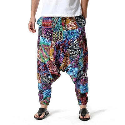 satın al Sublimasyon Baskı Drop Crotch Sweatpants Baggy French Terry Spor Giysileri Oversized Moda online manufacture