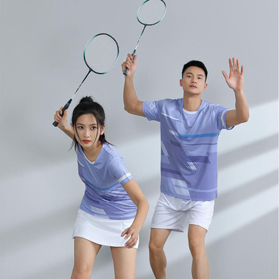 satın al Spor Kostümü Kadınlar ve Erkekler Badminton Eğitim Kostümü Tam Baskılı Tişörtler online manufacture