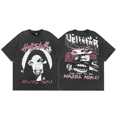 satın al Y2K Grafik Tişört Vintage Büyük Boylu Tişört Casual Acid Wash Top Erkekler Kadınlar online manufacture