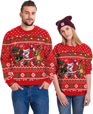 satın al Unisex Çirkin Noel Kazakı 3D Baskı Komik Grafik Uzun Kollu Tişört Crewneck Kazaklar online manufacture