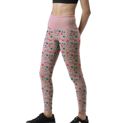 Slim Fit Custom Sublimated Leggings Yoga Pantolonları Spor Giysi Bilek Uzunluğu