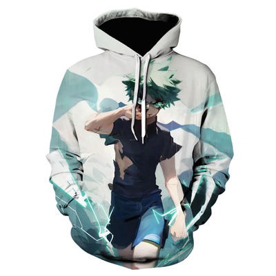 Grafik Sublimasyon Baskı Kapüşon Anime Dokumalı Basit Boya Sublimasyon Kazaklar