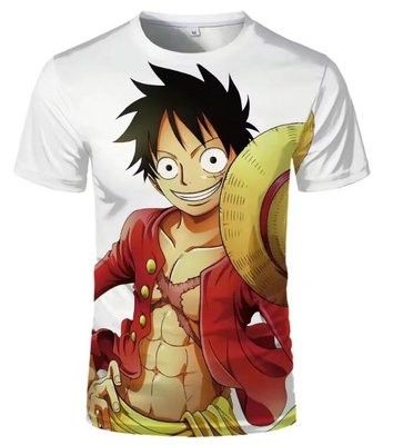Karikatür 3D baskılı süblimasyon gömleği moda erkek anime tişörtü