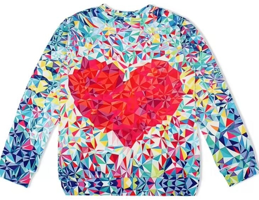 Özel Tasarım Tüm Üzerinde Baskı Gençlik Sublimasyon Kazak 100% Poliester Pullover
