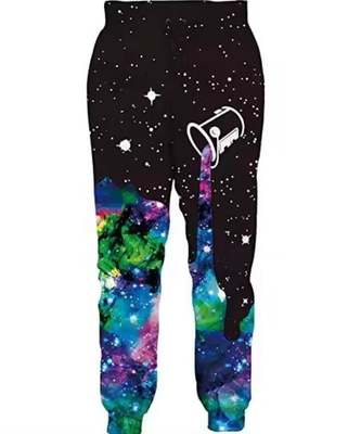 Unisex Sublimasyon Koşu Pantolonları Tüm Üzerinde Moda Çap Koşucuları
