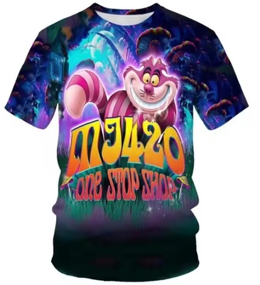 Tüm Üzerinde Sublimasyon Baskı T-shirtleri 100% Polyester Maraton için