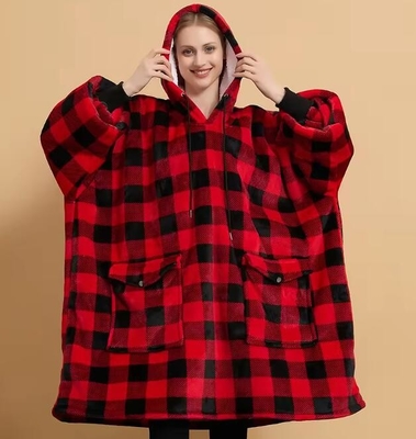 Giant Custom Pocket One Size Fits Ladies Oversized Hoodie Battaniye Tüm Basılı Tasarım