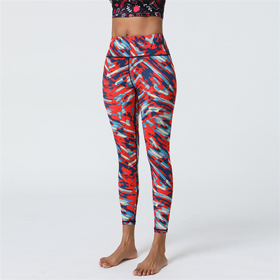 Toptan satış Avrupa Boyutu S-XL Yoga Pantolonları Yüksek Bel Çorapları Butt-lifting Yoga Leggings Basılı Kadın Fitness Leggings