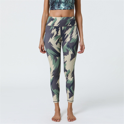Spor Yoga Pantolonları Yüksek Bel Çorapları Butt-lifting Yoga Leggings Basılı Kadın Fitness Leggings
