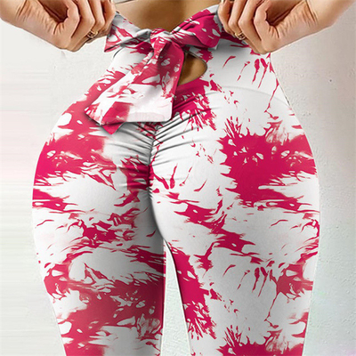 Toptan Satış Kadınlar Fitness Yüksek Bel Leggings Basılı Leggings Spor Dikişsiz Yoga Tie Dye Leggings