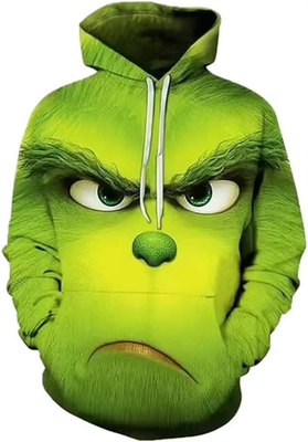 Unisex Noel Kapüşon Yenilik Sweatshirt, Cadılar Bayramı Pullover Kapüşonlu Cepli