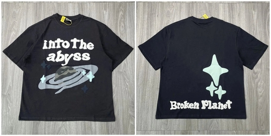 Pamuklu Orta Ağırlıkta Erkek Crewneck Tişört Grafik Yazı